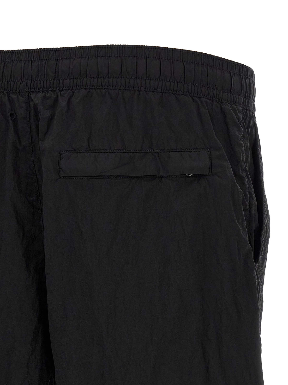 Stone Island Black Polyamide Cargo Men's Shorts