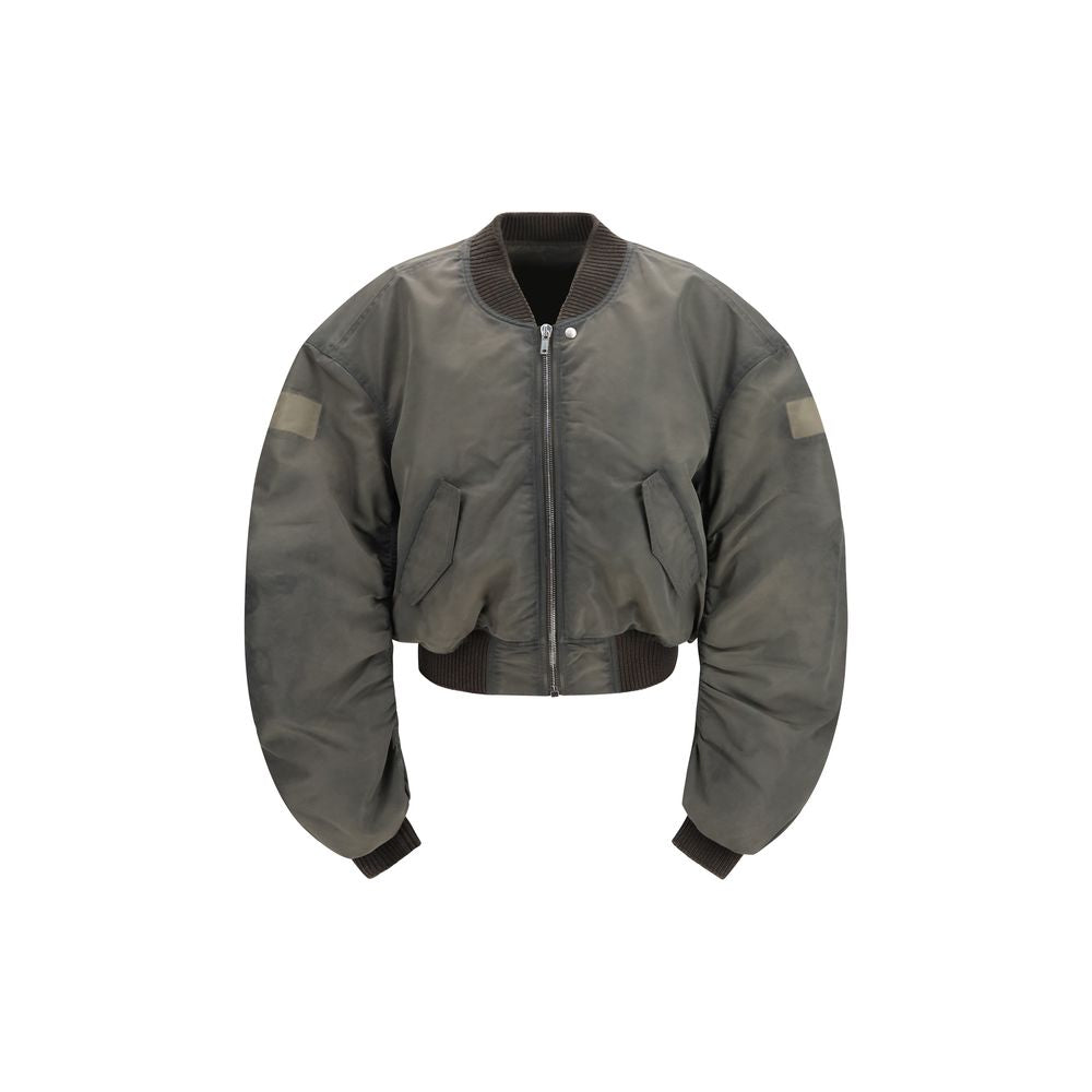 Rick Owens Gray Nylon Men's Bomber