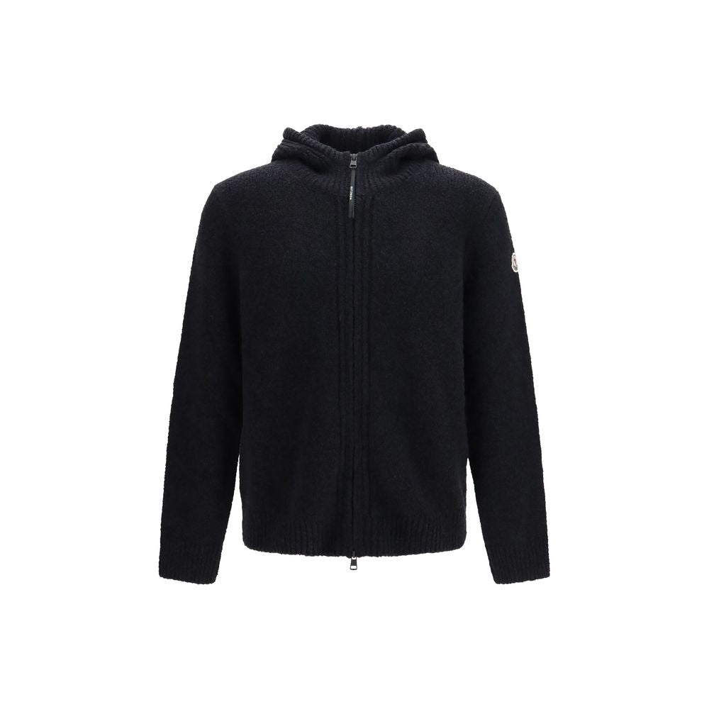 Moncler Black Wool Oves Aries Men's Hoodie