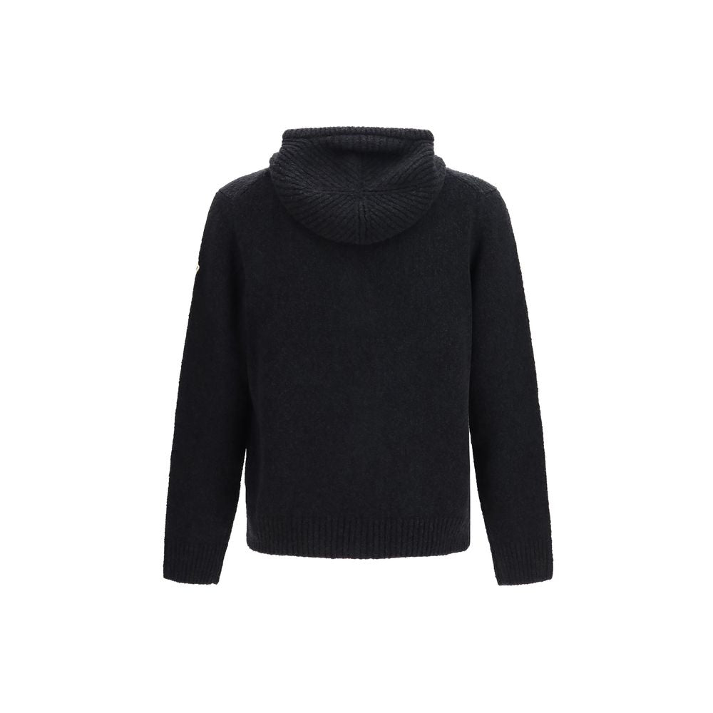 Moncler Black Wool Oves Aries Men's Hoodie