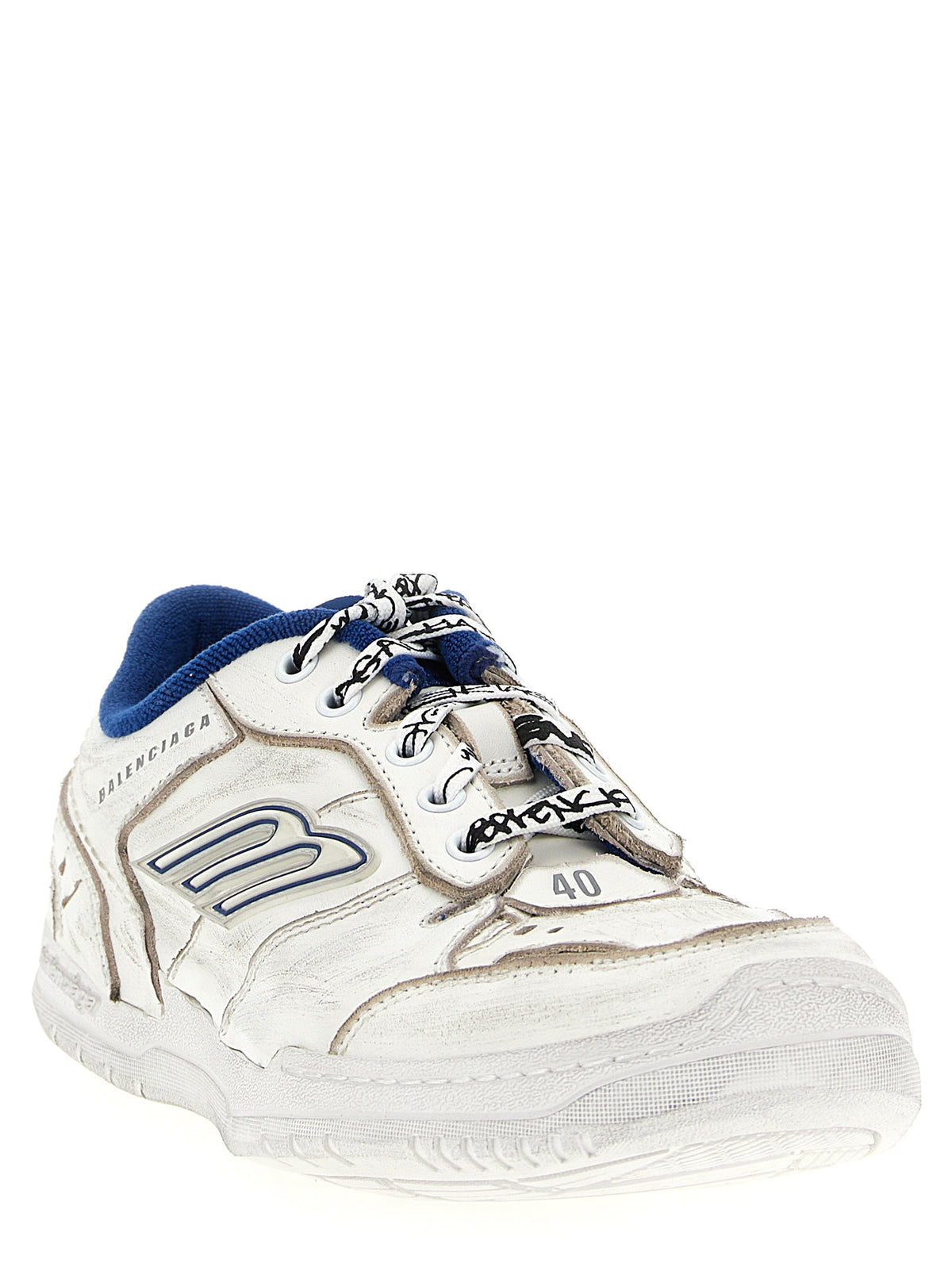 Balenciaga White Calfskin Athletic Men's Sneakers