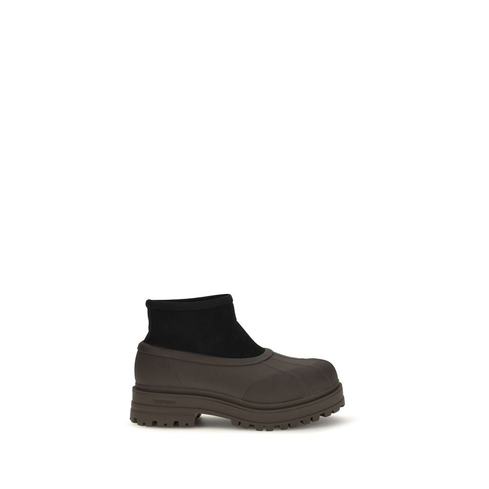 TRETORN Brown Rubber Ankle Women's Boots