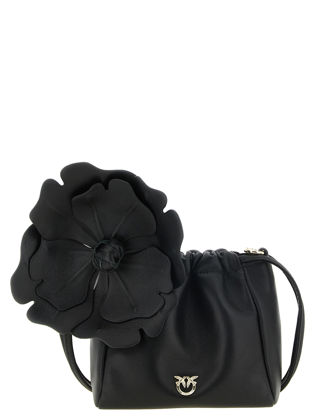 PINKO Black Lambskin Clutch Women's Bag