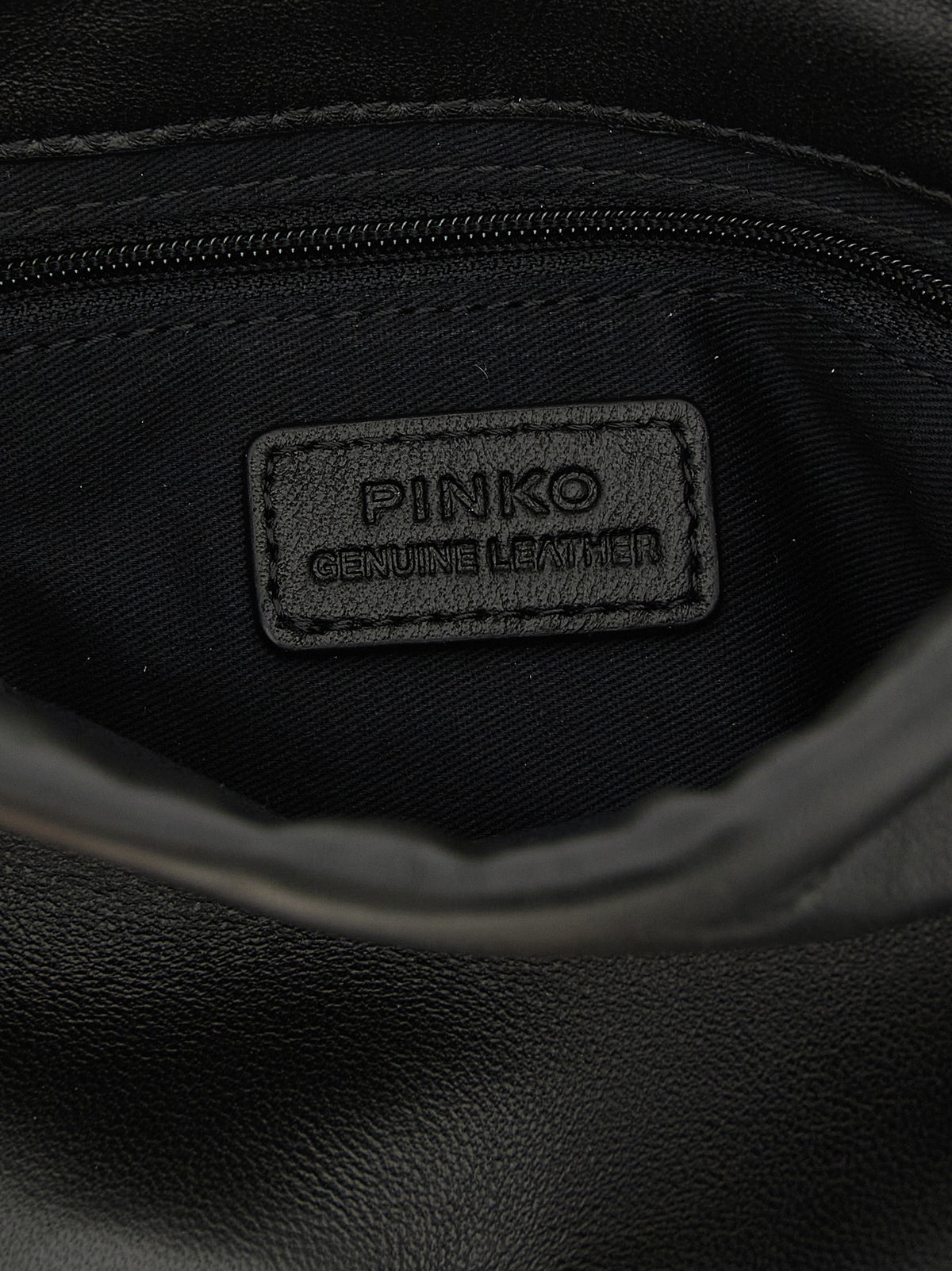 PINKO Black Lambskin Clutch Women's Bag