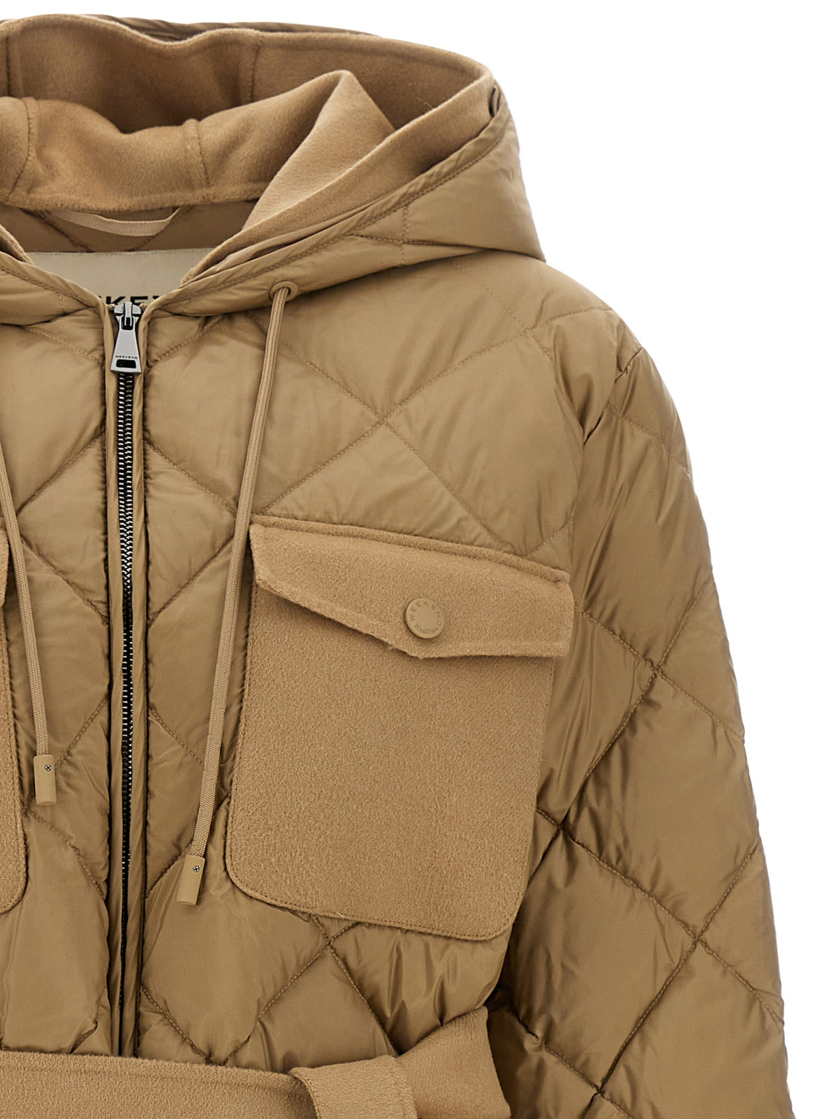 Max Mara Beige Polyester Full-Length Women's Jacket