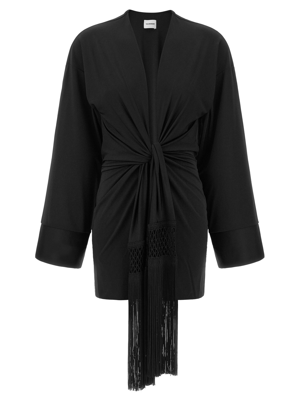 The Andamane Black Polyester Short Women's Dress
