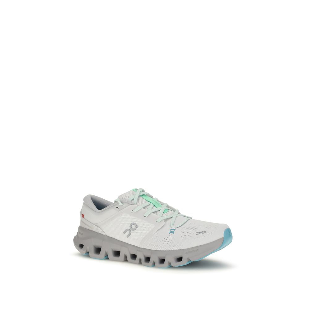 ON White Fabric Athletic Men's Sneakers