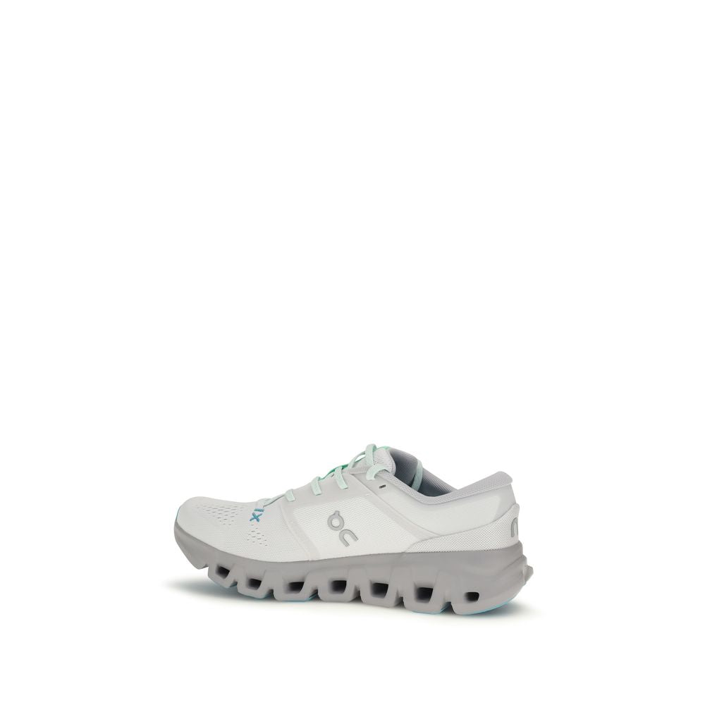 ON White Fabric Athletic Men's Sneakers