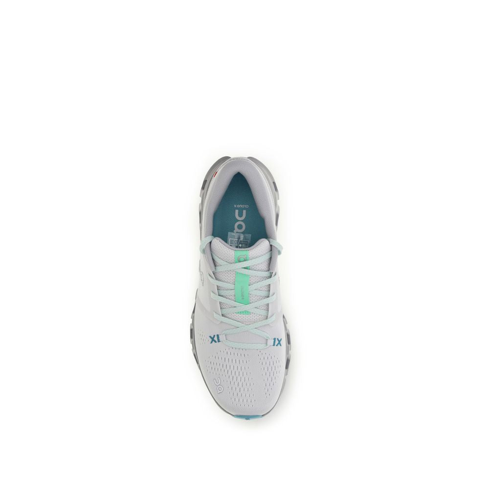 ON White Fabric Athletic Men's Sneakers