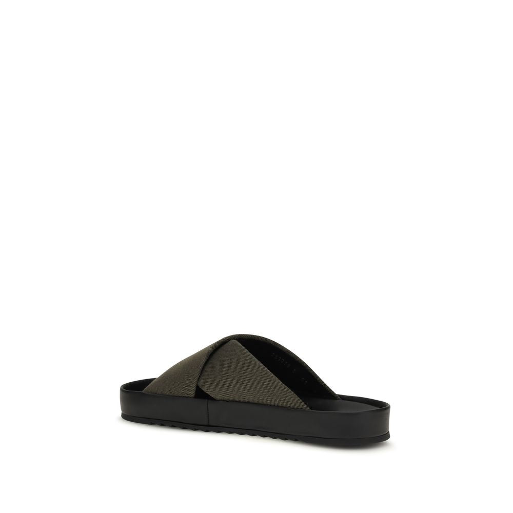 Fendi Bicolor Polyester Flat Men's Sandals