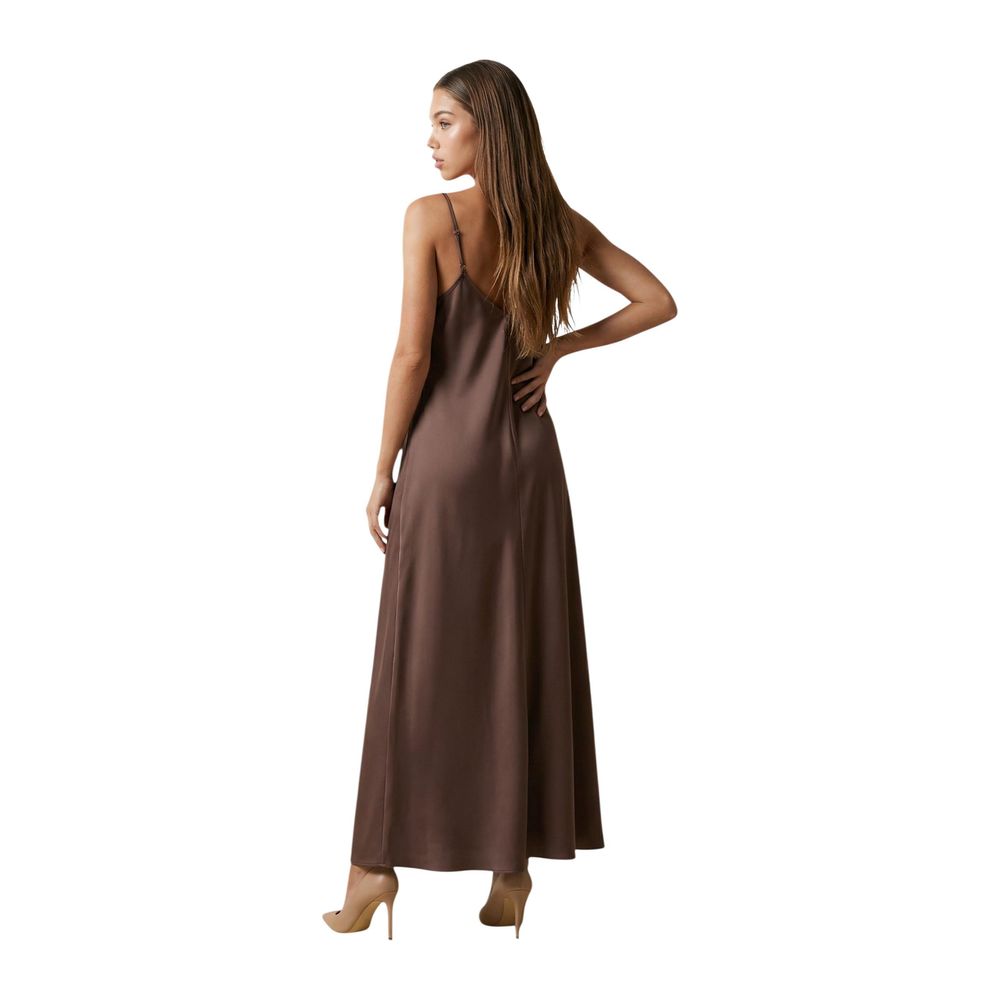 Only Brown Viscose Long Women's Dress