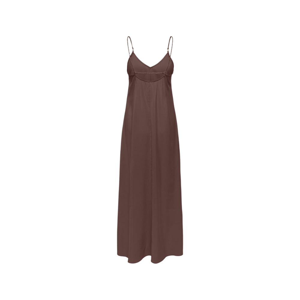 Only Brown Viscose Long Women's Dress