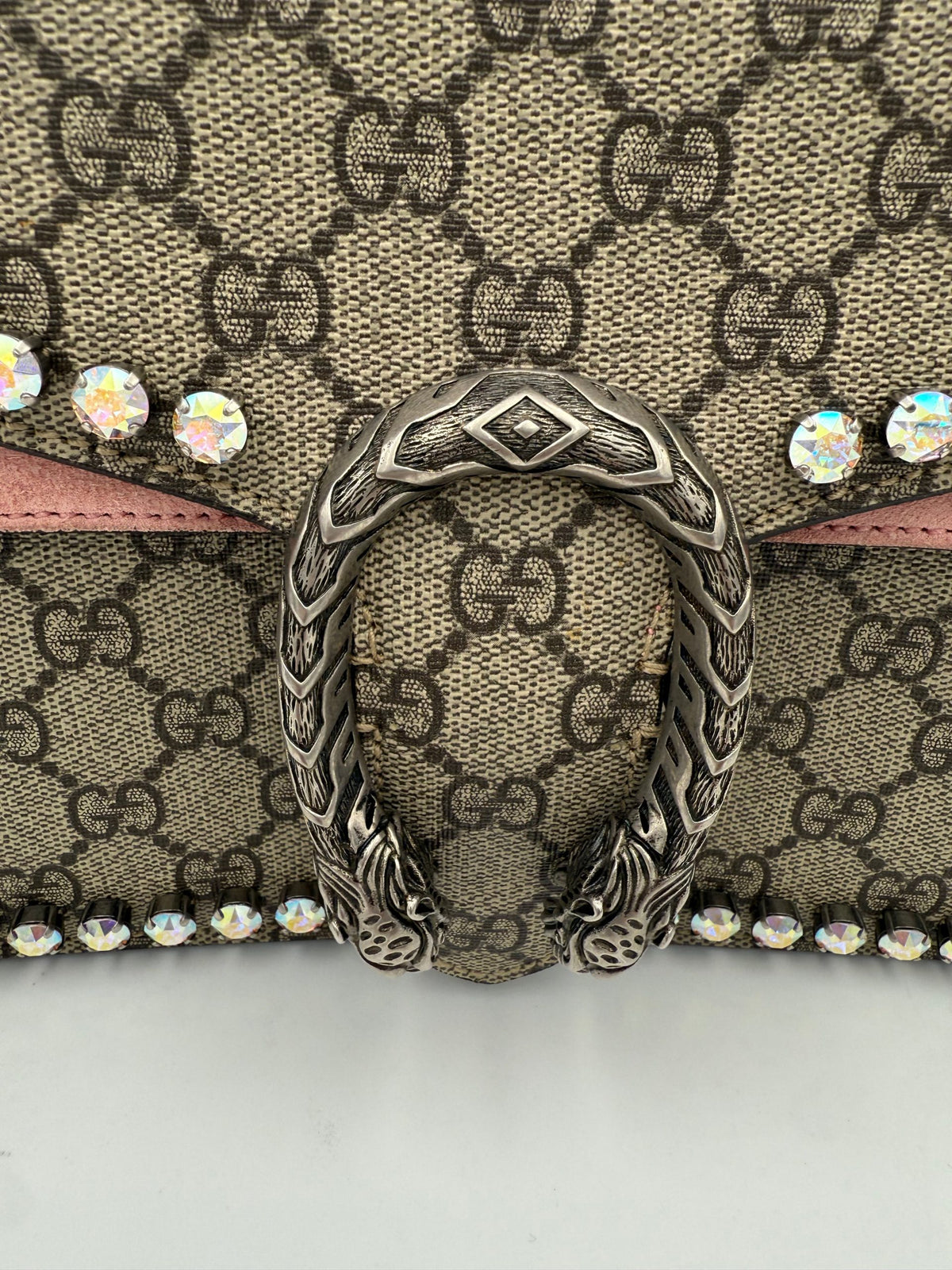 Gucci GUCCI DIONYSUS GG Supreme with Diamonds Women's Handbag (Pre-Owned)