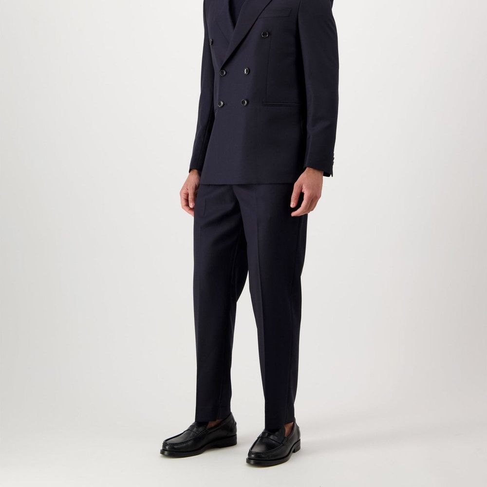 Autore Blue Wool Dress Men's Pants