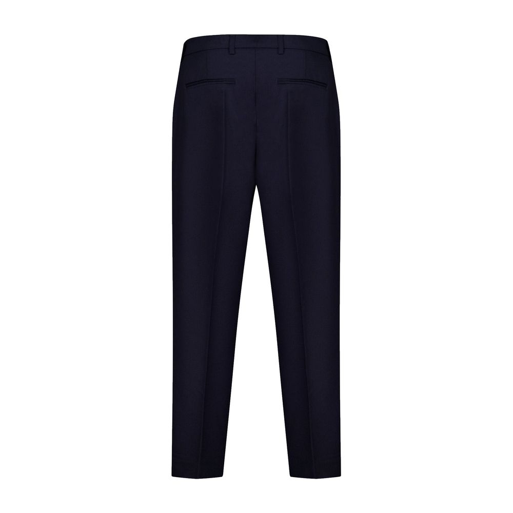 Autore Blue Wool Dress Men's Pants