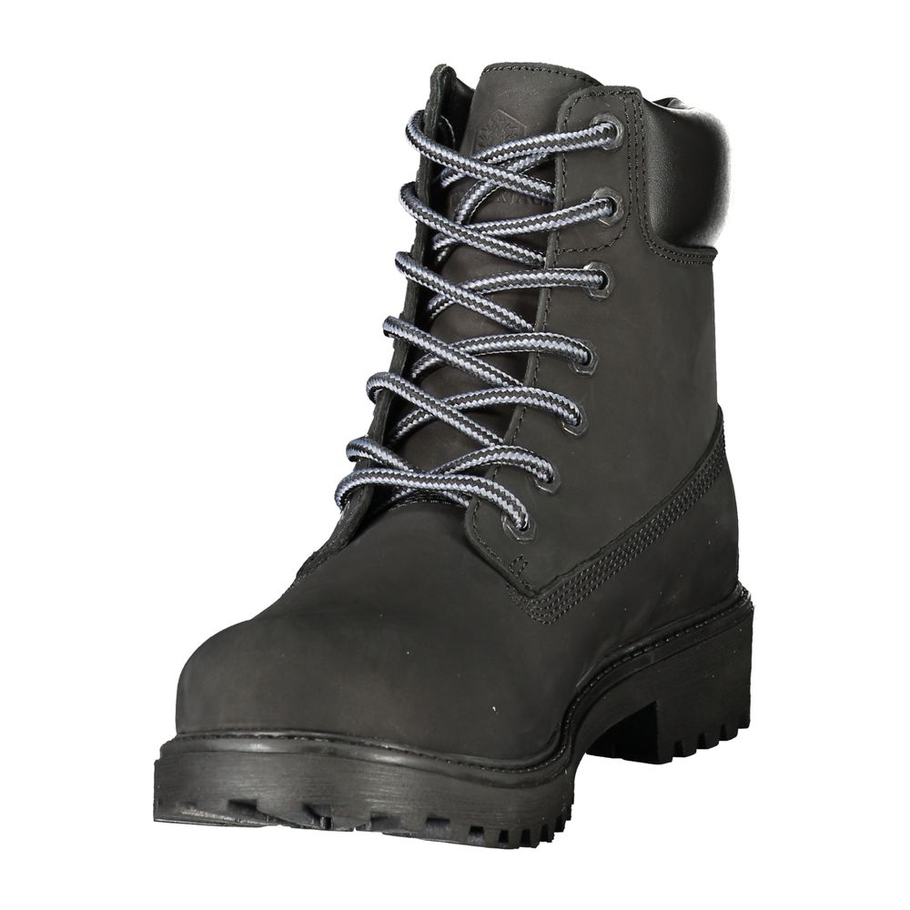 Lumberjack Black Leather Mens Men's Sneaker