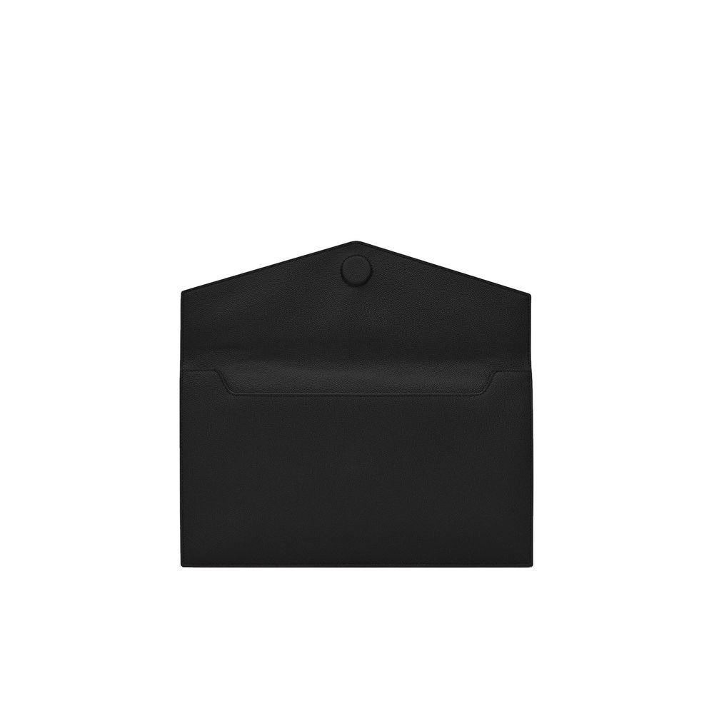 Saint Laurent Black Leather Clutch Women's Bag