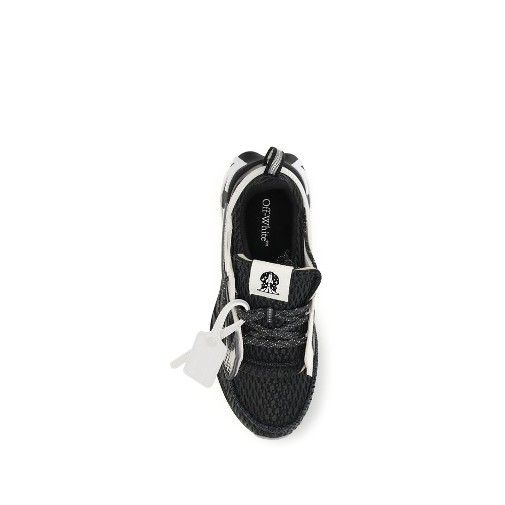 Off-White Black Polyester Athletic Men's Sneakers