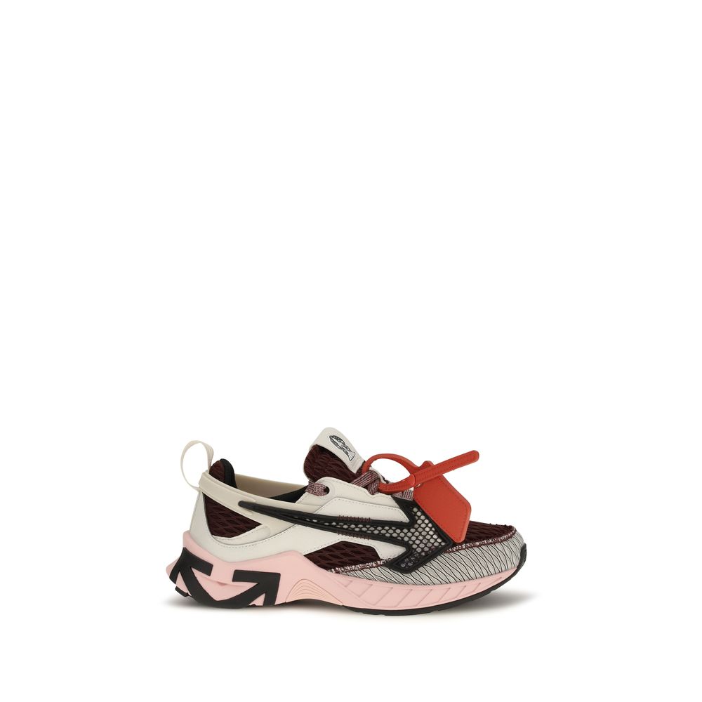 Off-White Multicolor Polyester Athletic Women's Sneakers