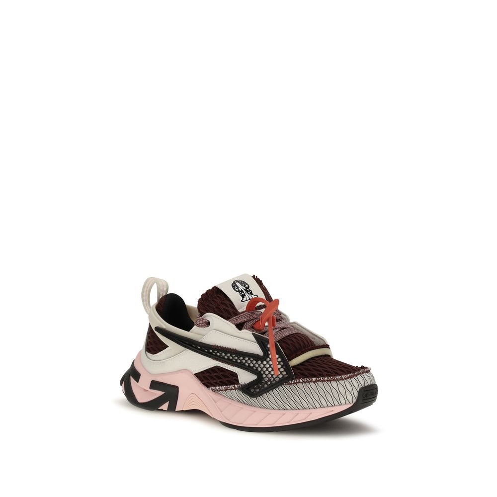 Off-White Multicolor Polyester Athletic Women's Sneakers