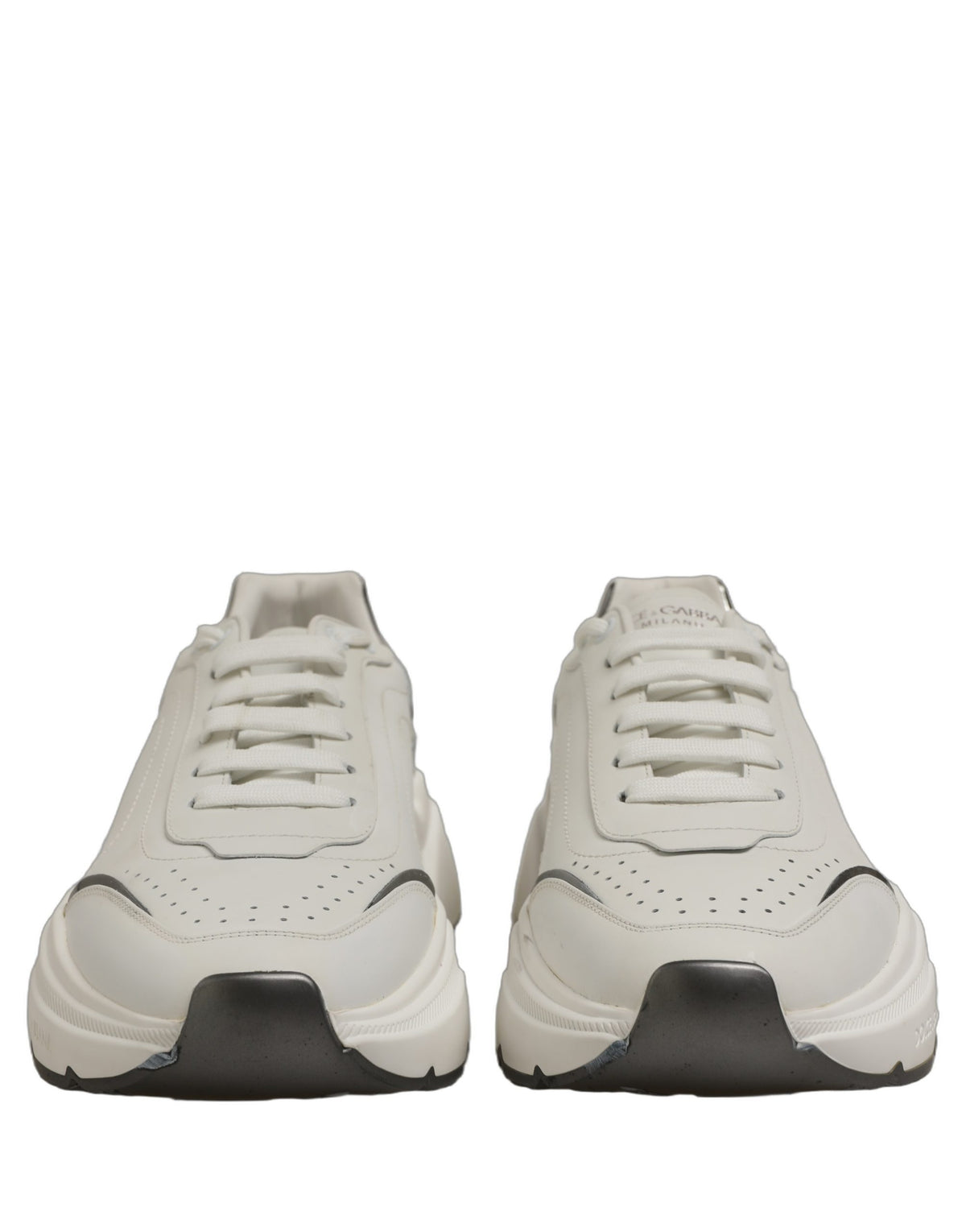 Dolce & Gabbana White Silver Daymaster Low Top Sneakers Men's Shoes (Pre-Owned)