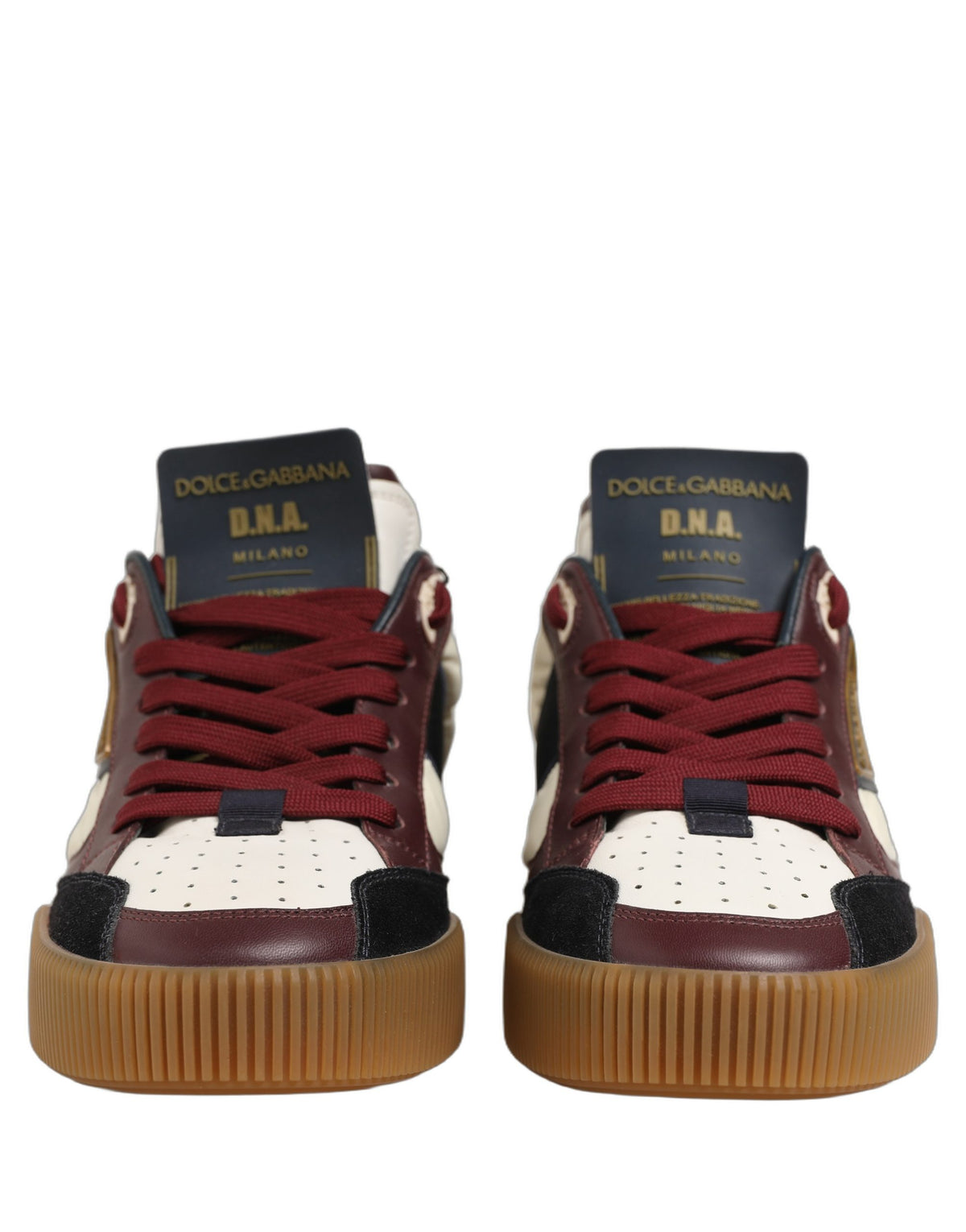 Dolce & Gabbana Multicolor Leather MIAMI Sneakers Men's Shoes