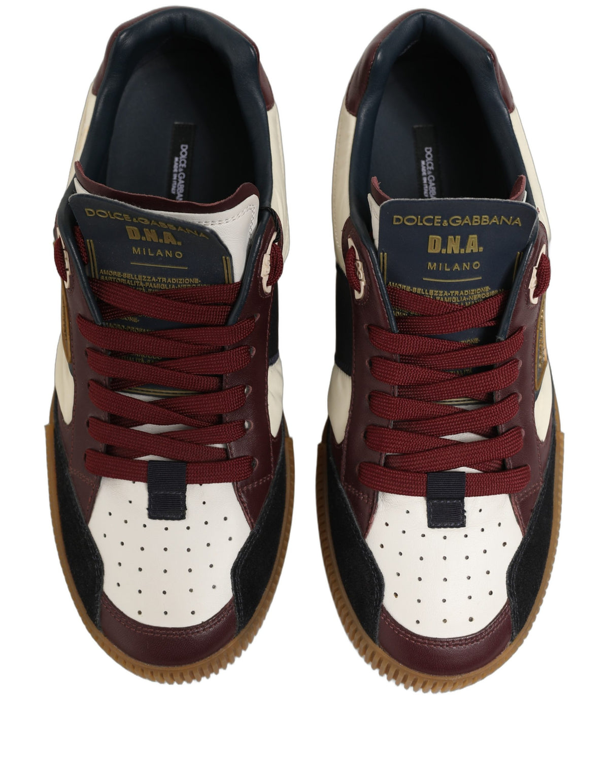 Dolce & Gabbana Multicolor Leather MIAMI Sneakers Men's Shoes