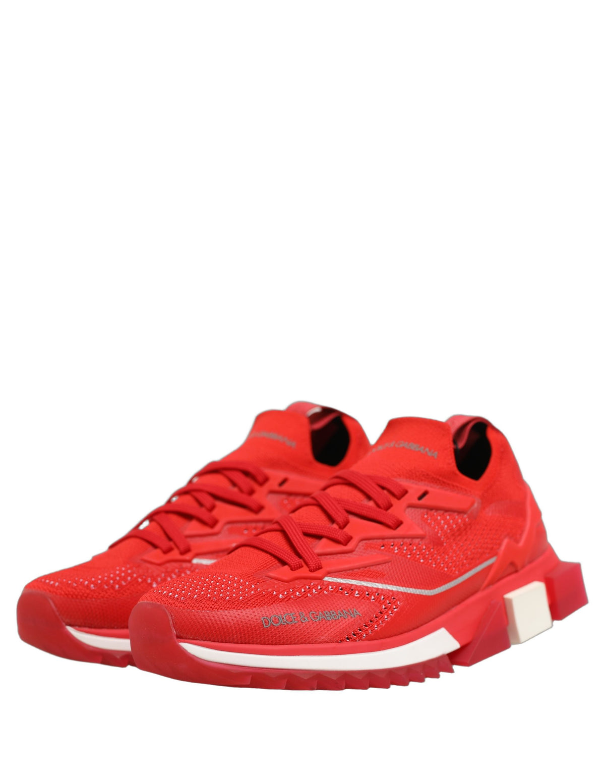 Dolce & Gabbana Red SORRENTO Sport Stretch Men Sneakers Men's Shoes