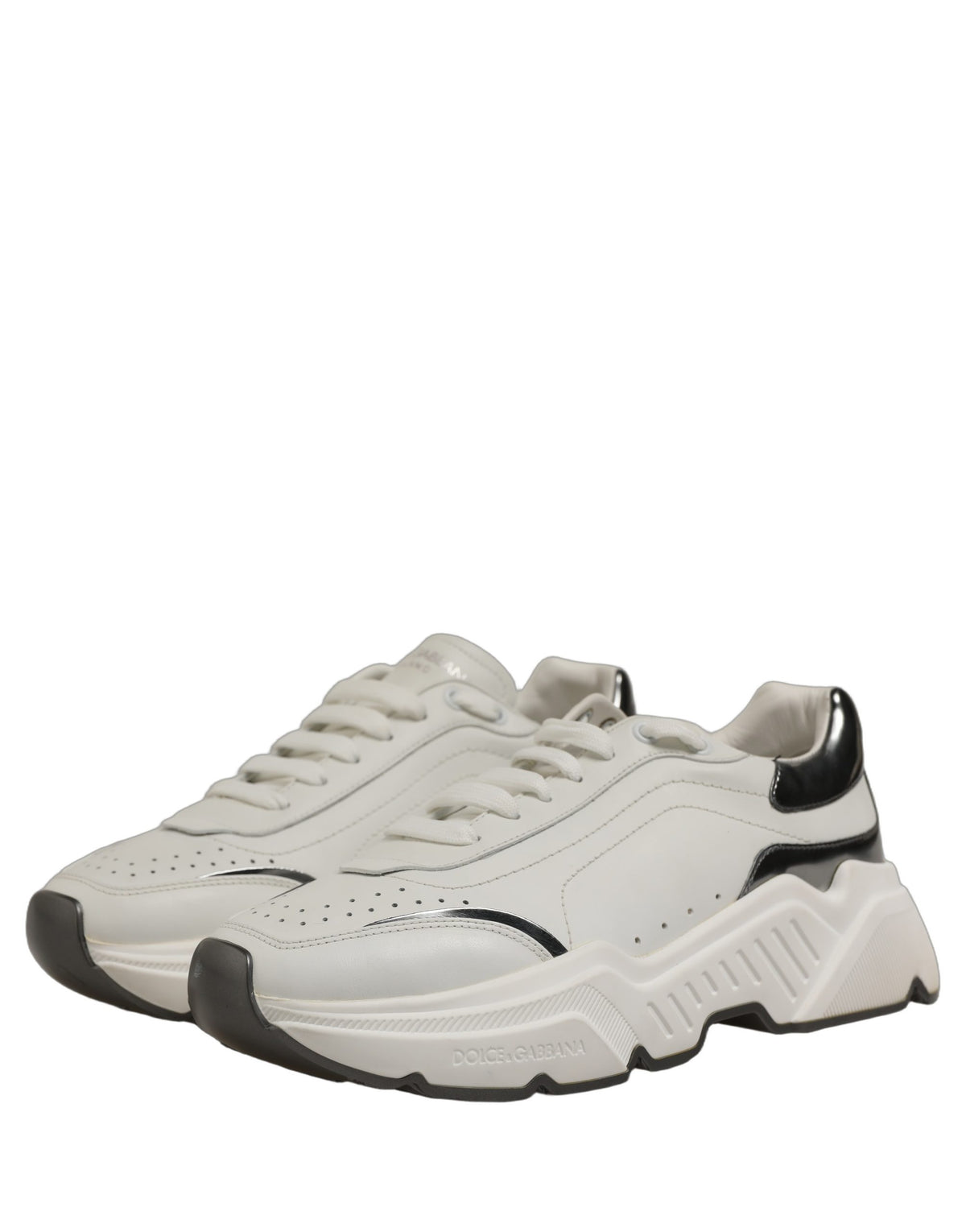 Dolce & Gabbana ]White Silver Daymaster Men Sneakers Men's Shoes (Pre-Owned)