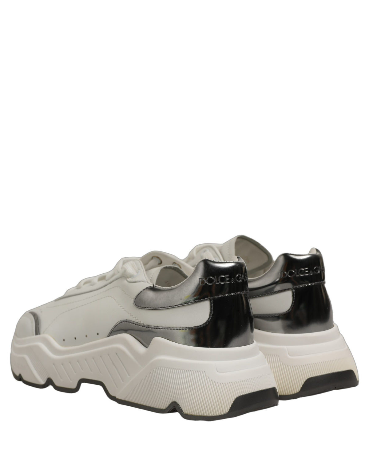 Dolce & Gabbana ]White Silver Daymaster Men Sneakers Men's Shoes (Pre-Owned)