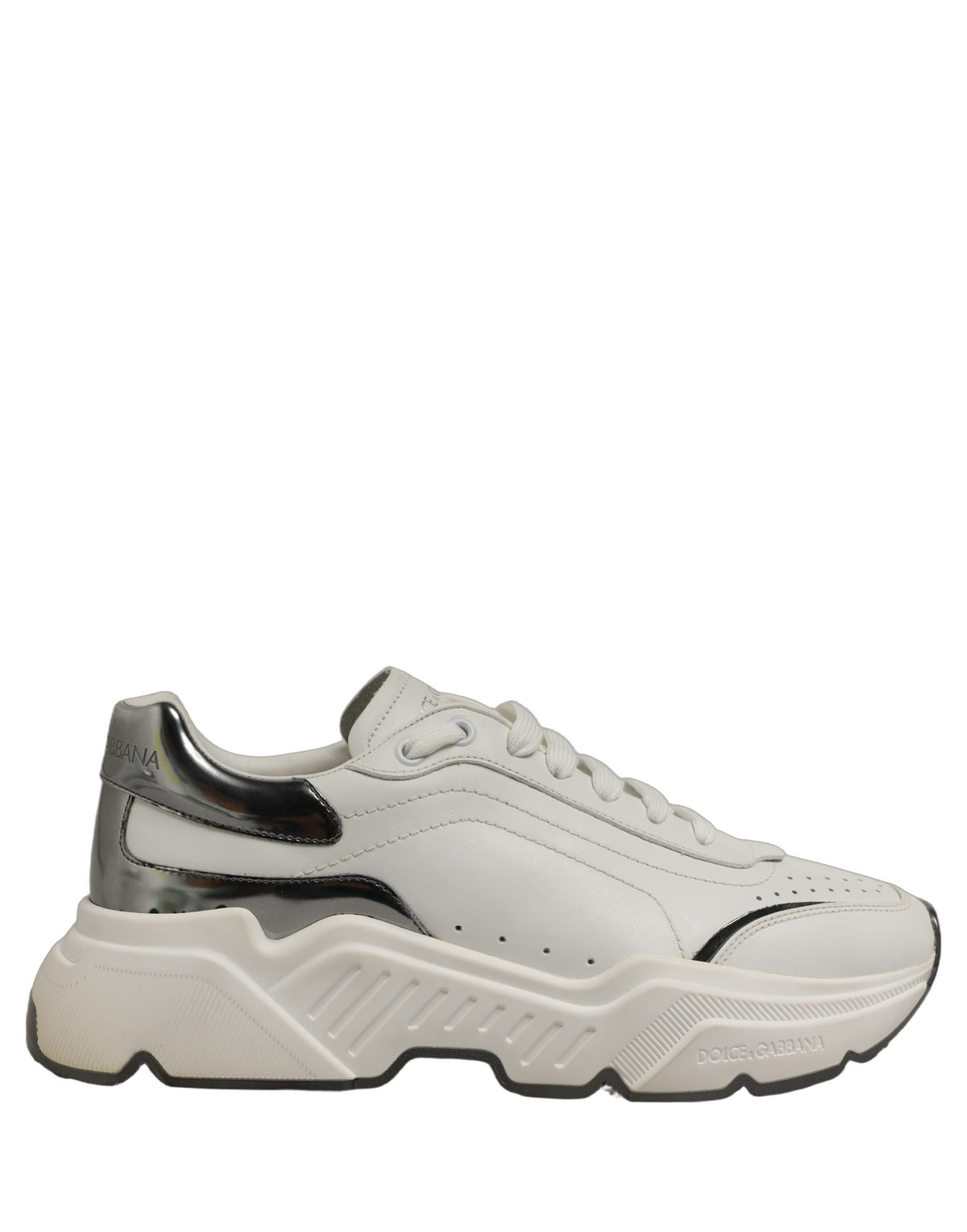 Dolce & Gabbana ]White Silver Daymaster Men Sneakers Men's Shoes (Pre-Owned)