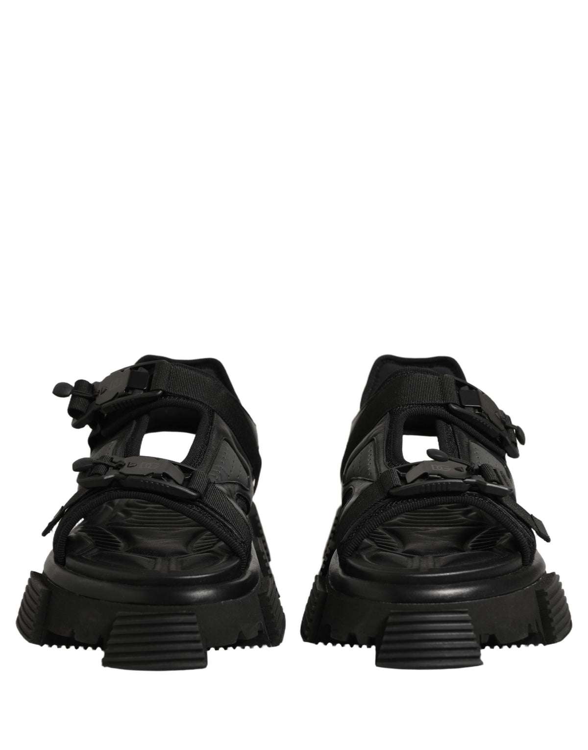 Dolce & Gabbana Black Logo Detailed Men Chunky Sandals Men's Shoes