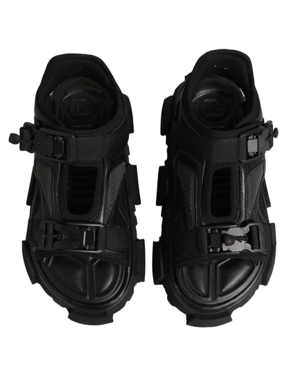 Dolce & Gabbana Black Logo Detailed Men Chunky Sandals Men's Shoes