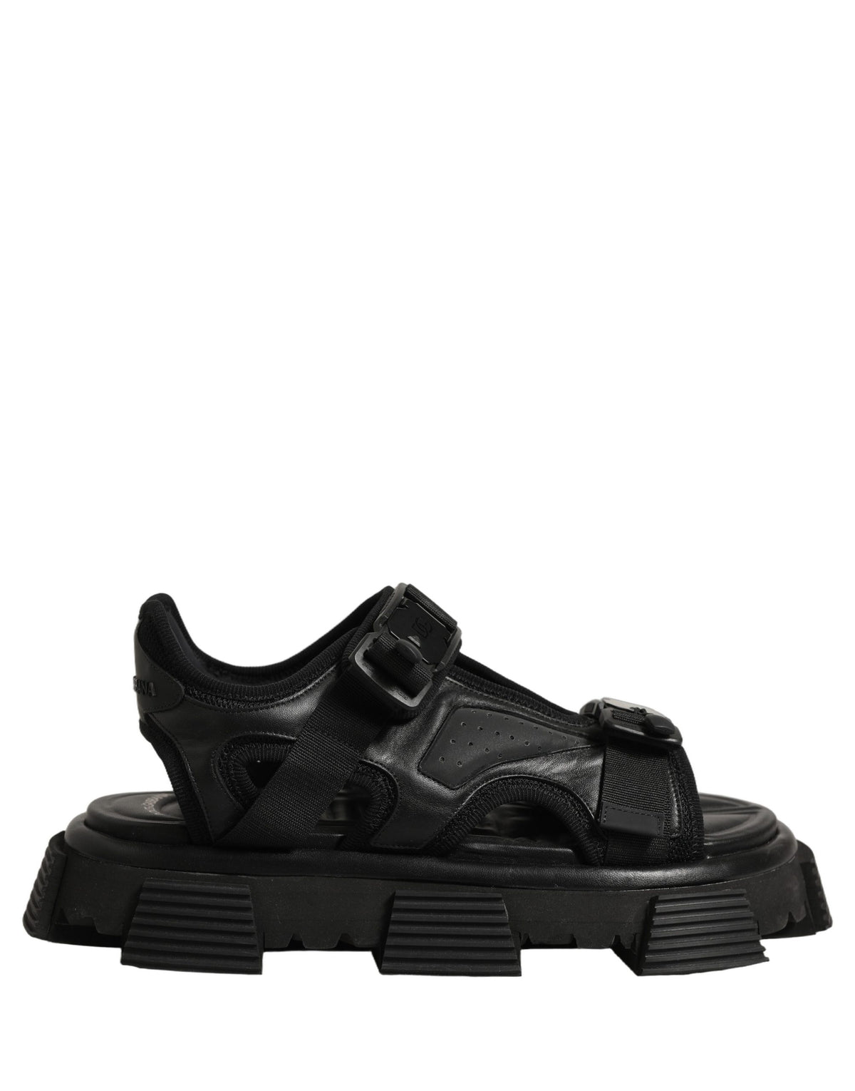 Dolce & Gabbana Black Logo Detailed Men Chunky Sandals Men's Shoes