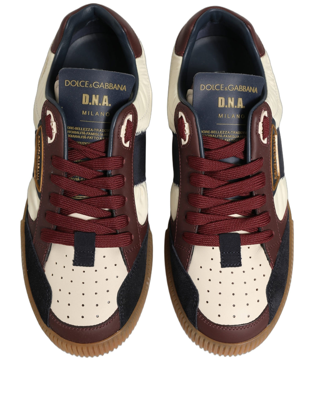 Dolce & Gabbana Multicolor Leather MIAMI Low Top Sneakers Men's Shoes (Pre-Owned)