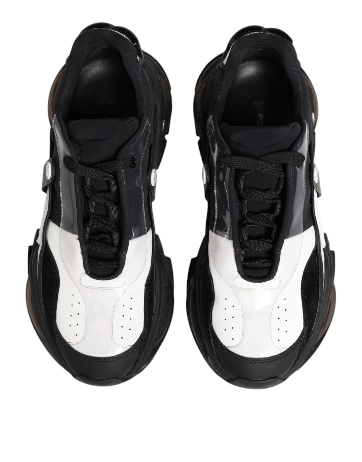 Dolce & Gabbana White Black Logo Airmaster Men Sneakers Men's Shoes