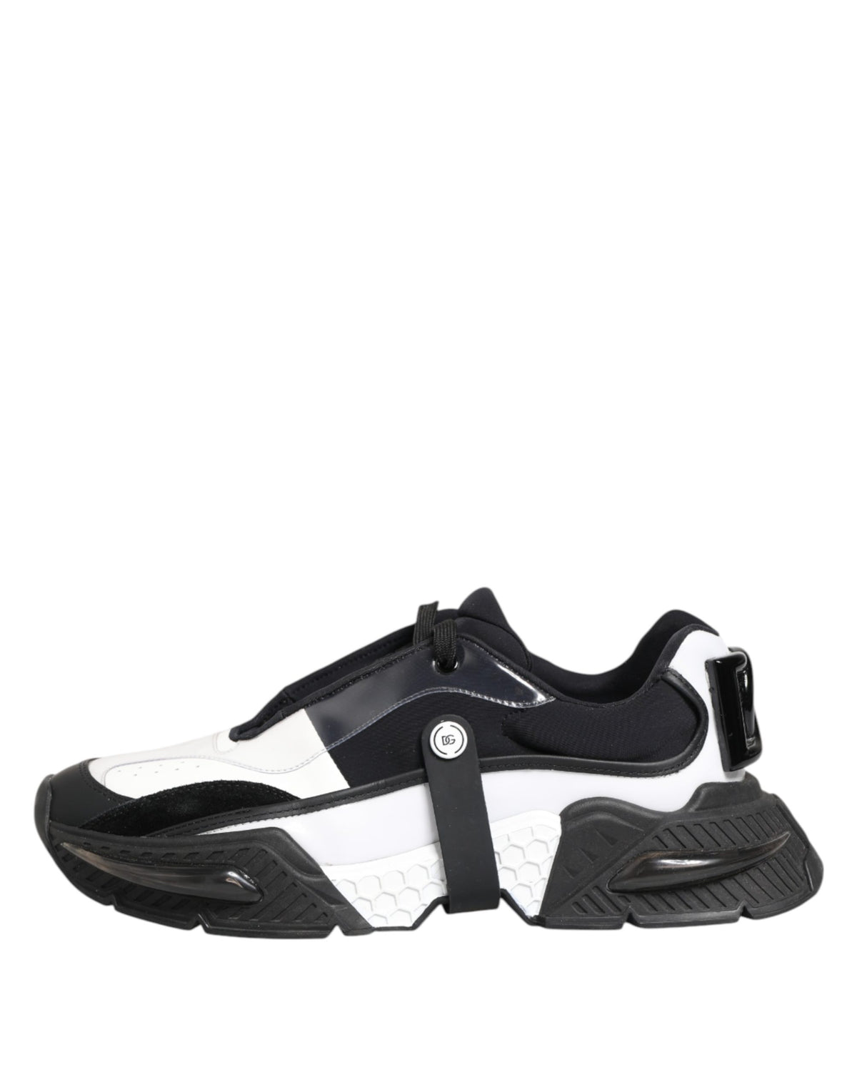 Dolce & Gabbana White Black Logo Airmaster Men Sneakers Men's Shoes