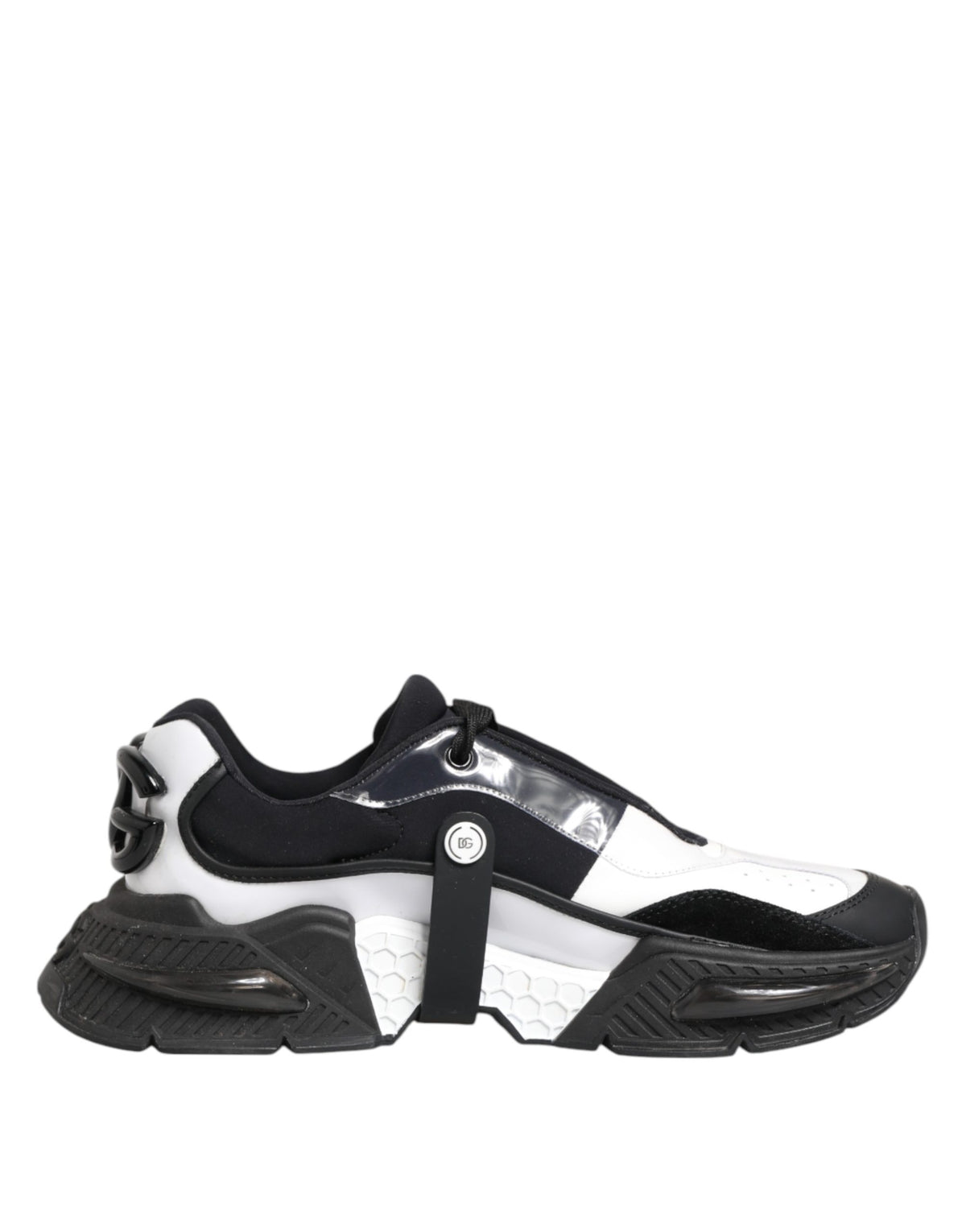 Dolce & Gabbana White Black Logo Airmaster Men Sneakers Men's Shoes
