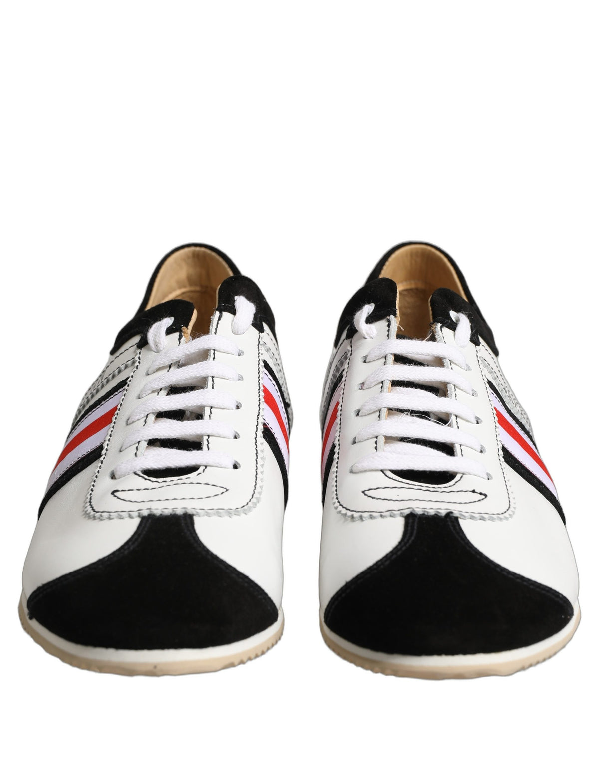 Dolce & Gabbana White Leather Japan Low Top Sneakers Women's Shoes