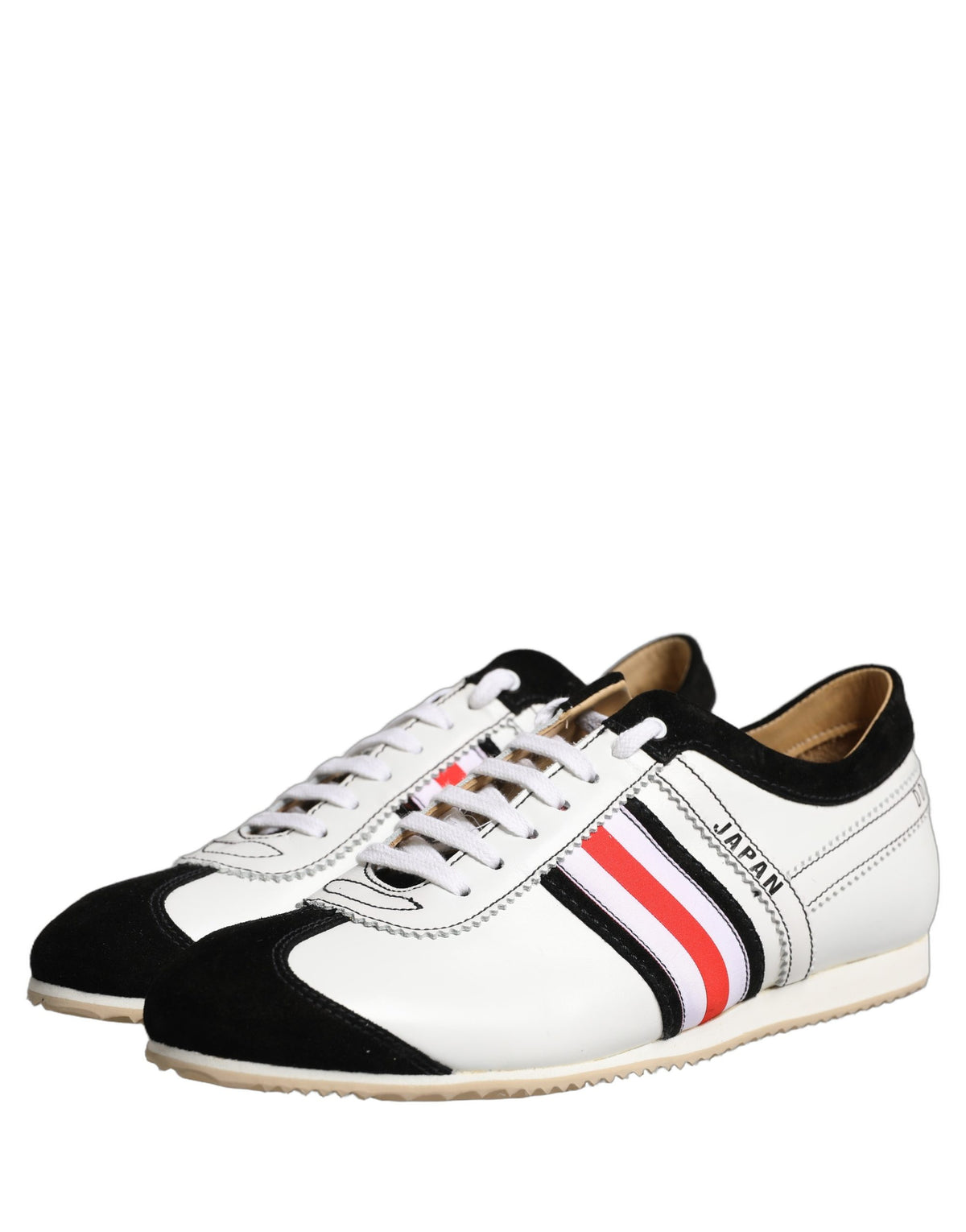 Dolce & Gabbana White Leather Japan Low Top Sneakers Women's Shoes