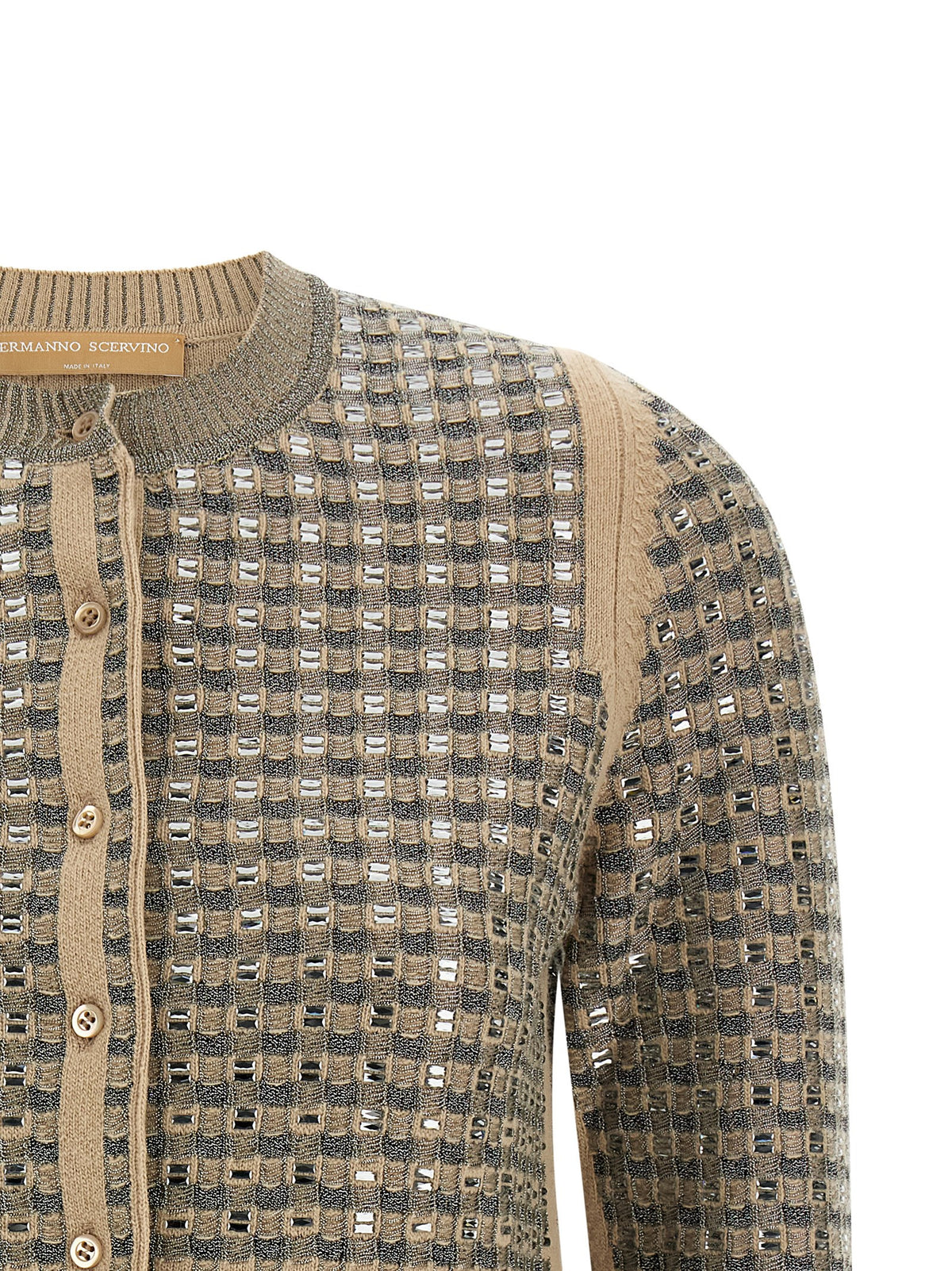 Ermanno Scervino Beige Virgin Wool Women's Cardigan