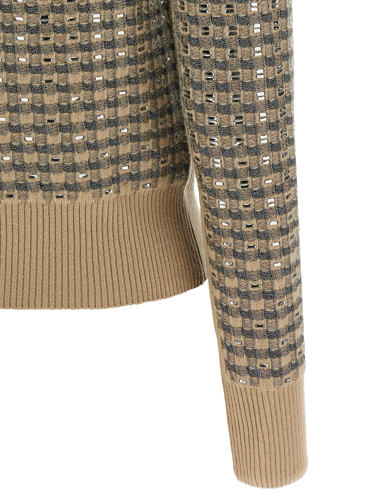 Ermanno Scervino Beige Virgin Wool Women's Cardigan