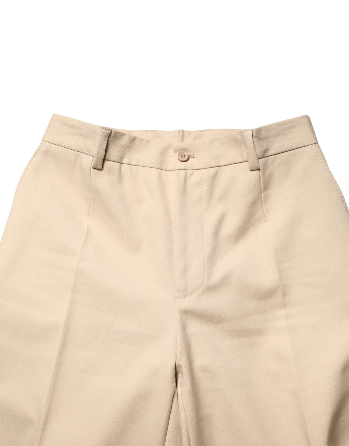 Dolce & Gabbana Beige Cotton Straight Men Formal Dress Men's Pants