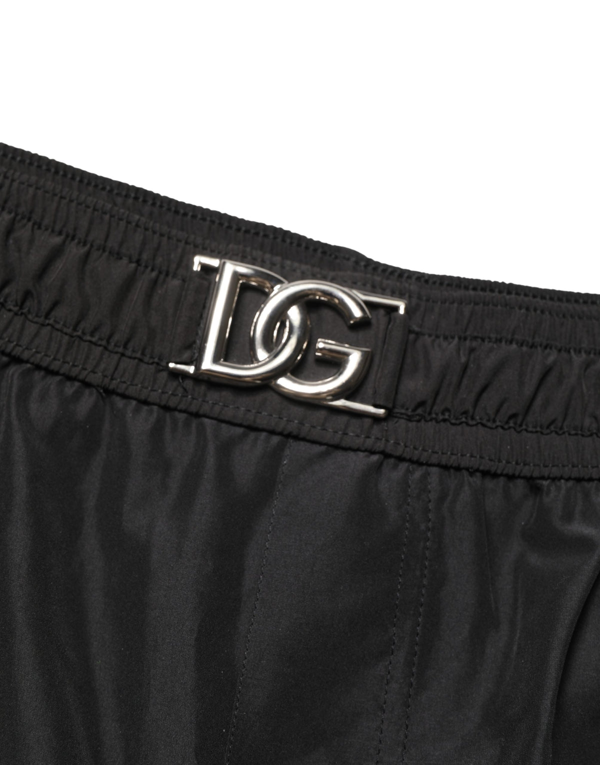 Dolce & Gabbana Black DG Logo Drawstring Beach Shorts Men's Swimwear