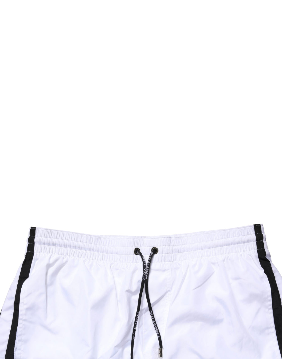 Dolce & Gabbana White DG Logo Men Drawstring Shorts Men's Swimwear