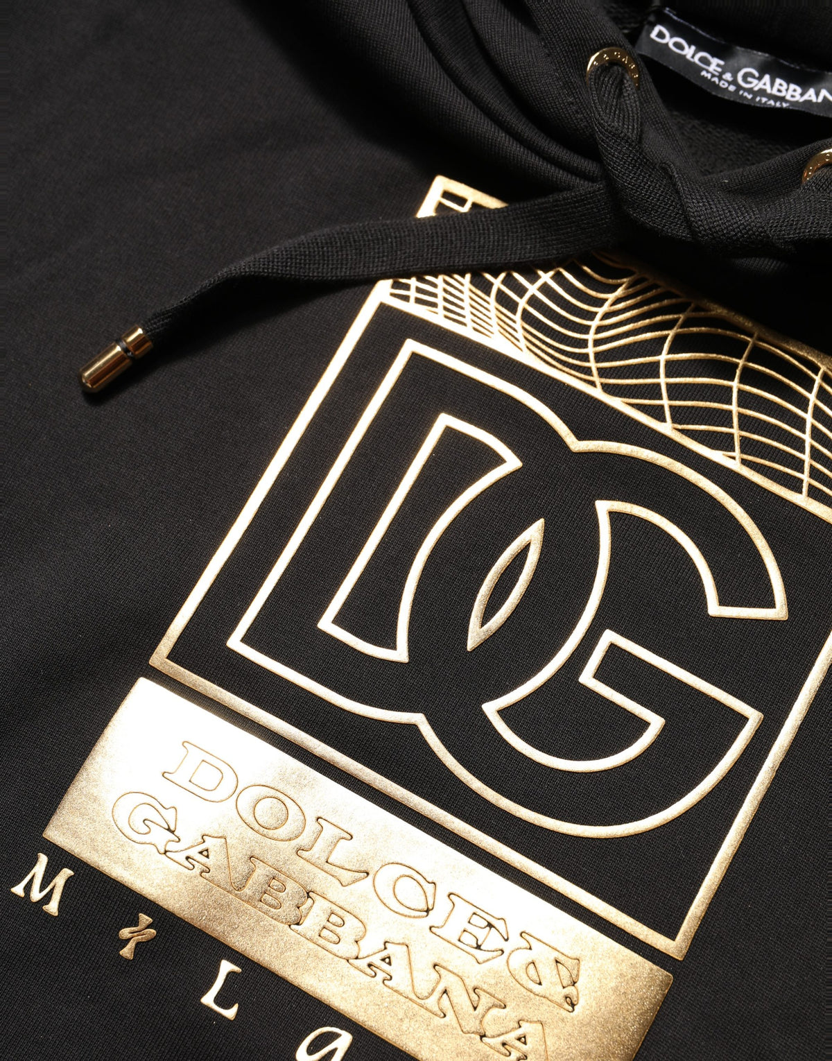 Dolce & Gabbana Black DG Logo Hoodie Men Sweatshirt Men's Sweater