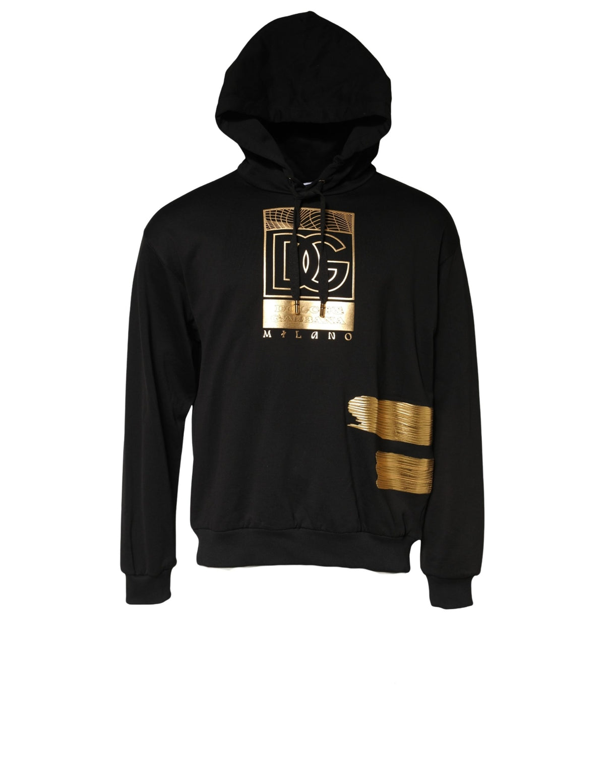 Dolce & Gabbana Black DG Logo Hoodie Men Sweatshirt Men's Sweater