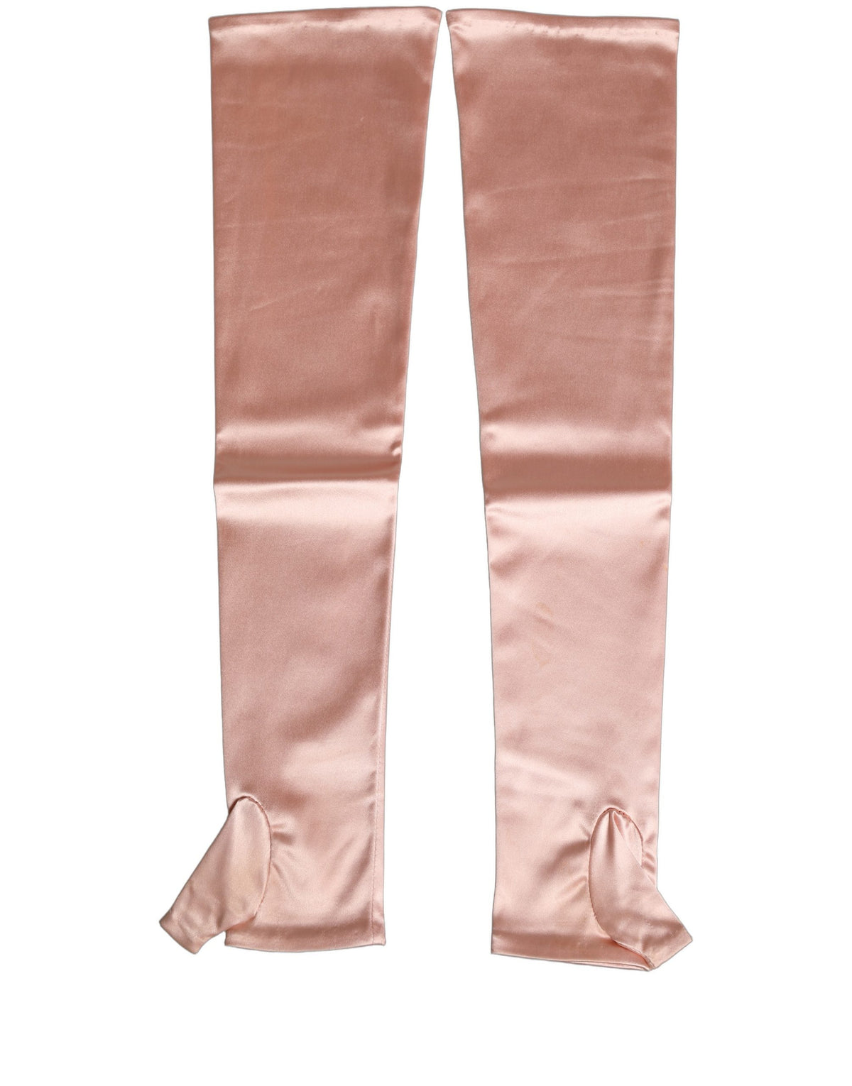 Dolce & Gabbana Pink Satin Long Opera Fingerless Women's Gloves (Pre-Owned)