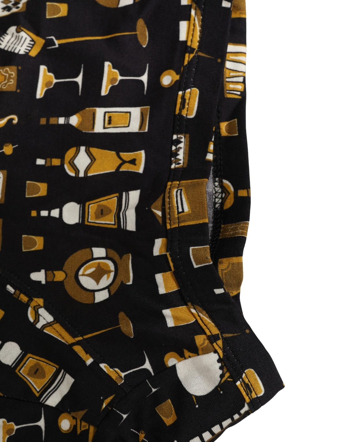 Dolce & Gabbana Black Cocktail Print Regular Boxer Men's Underwear