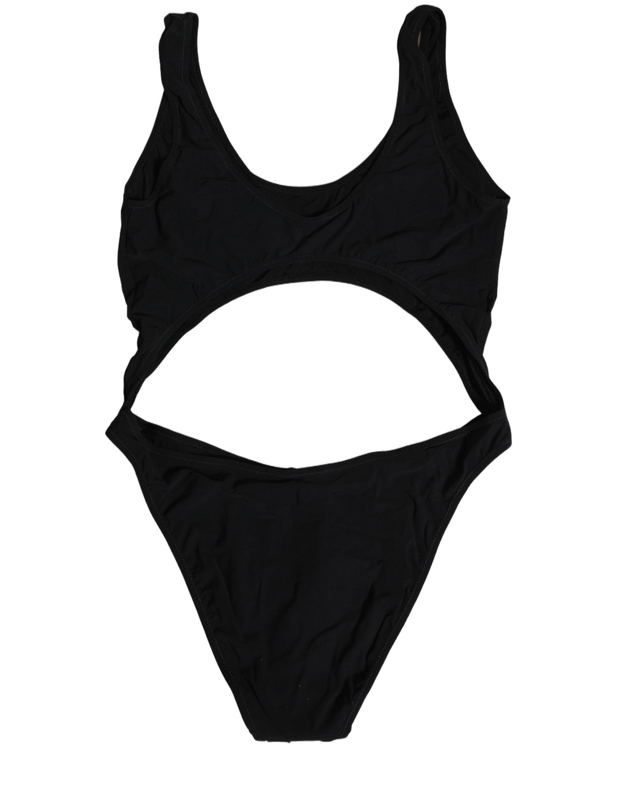 Dolce & Gabbana Black Cutout Logo One Piece Swimsuit Women's Swimwear
